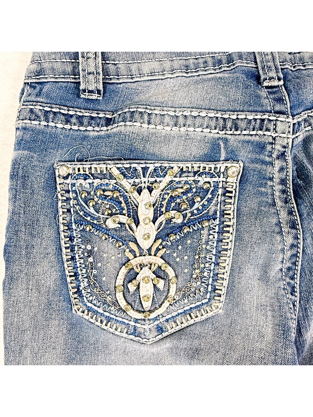 Y Jeans Los Angeles Embellished Bootcut Jeans Women’s 9/10 - Picture 6 of 15